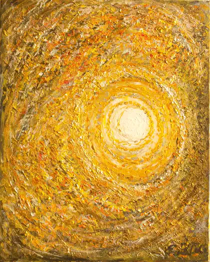Eva Gata painting “The Central Sun”