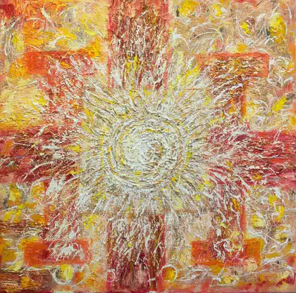 Eva Gata painting “Formula of Blood”