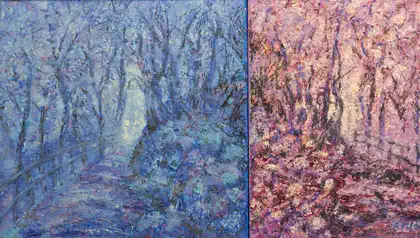 Eva Gata painting “All Roads Lead to the Light”