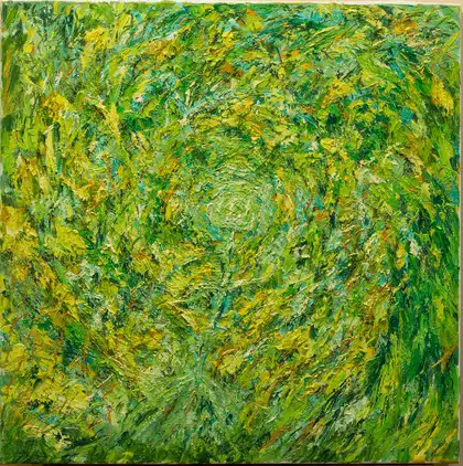 Eva Gata painting “The Green Ray of Nature”