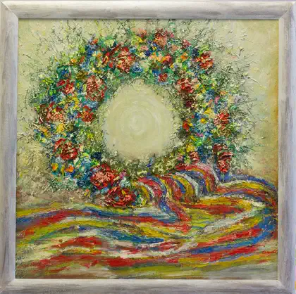 Eva Gata painting “Little Wreath”