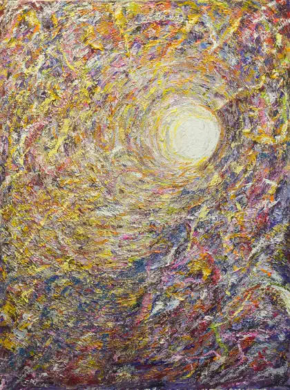 Eva Gata painting “Toward the Light”