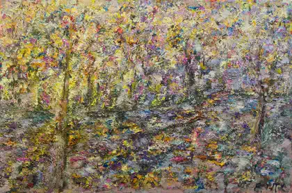 Eva Gata painting “Autumn Forest”