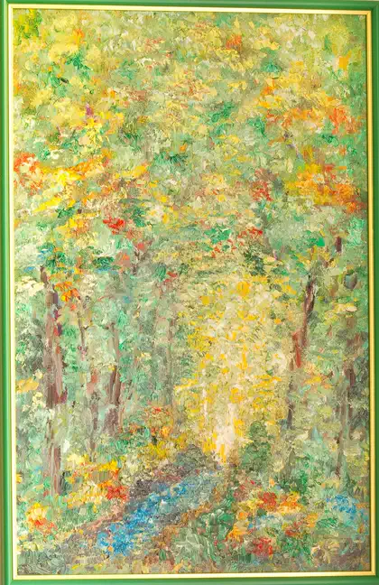 Eva Gata painting “The Green Road”