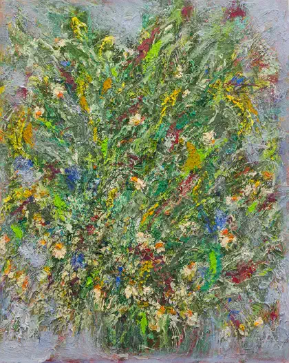 Eva Gata painting “Forest Flowers”