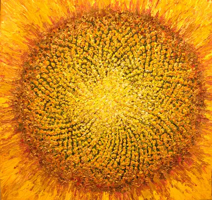 Eva Gata painting “Sunflower”