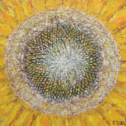Eva Gata painting “Sunflower”