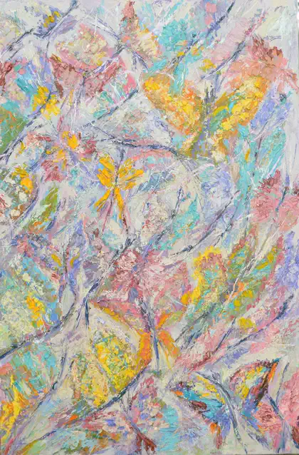 Eva Gata painting “Butterflies”