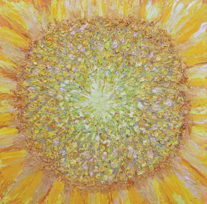 Eva Gata painting “Sunflower”