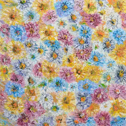 Eva Gata painting “Flowers”
