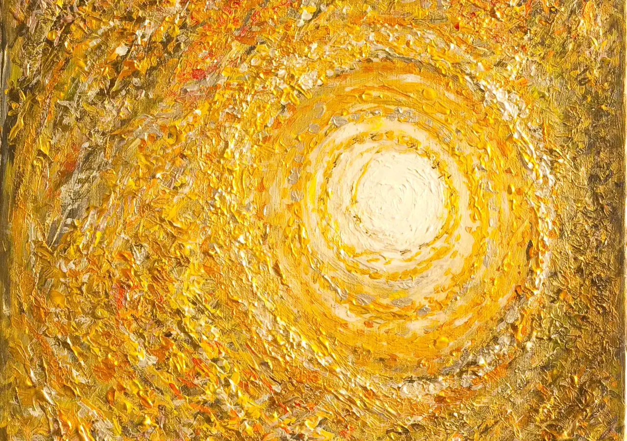 Eva Gata painting “Central Sun”